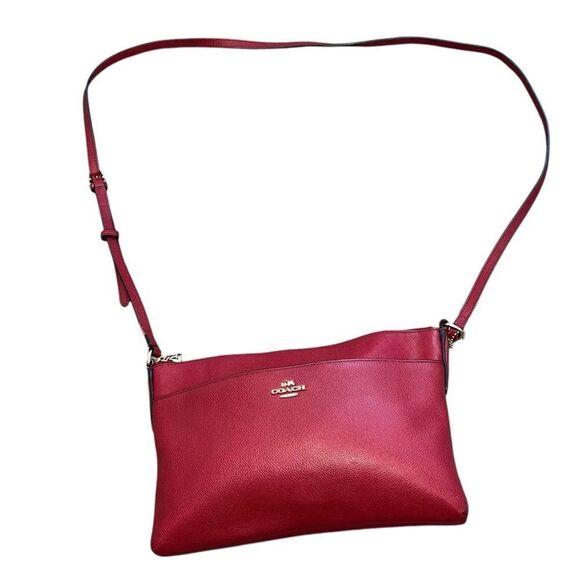 Coach Red Leather Crossbody Bag - Classic & Versatile - Picture 1 of 16